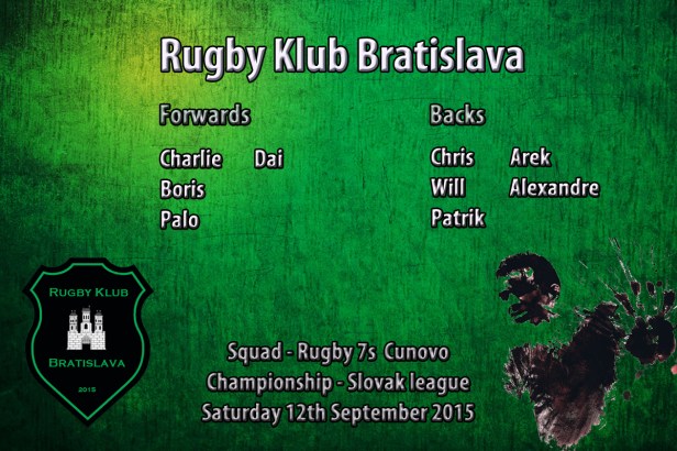 Senior squad starting match Cunovo sept 2015