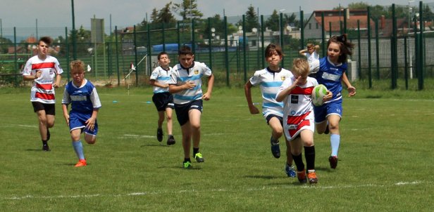 Mat'o rugby in full action, our promising rugby player U12 - Rugby Klub Bratislava