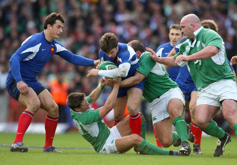 Vincent Clerc scoring the winning try, at the very last moment