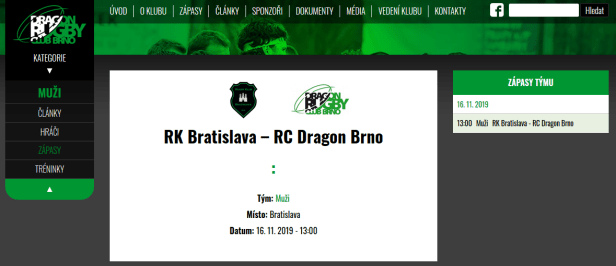 Rugby Klub Bratislava vs Rugby Club Dragon Brno