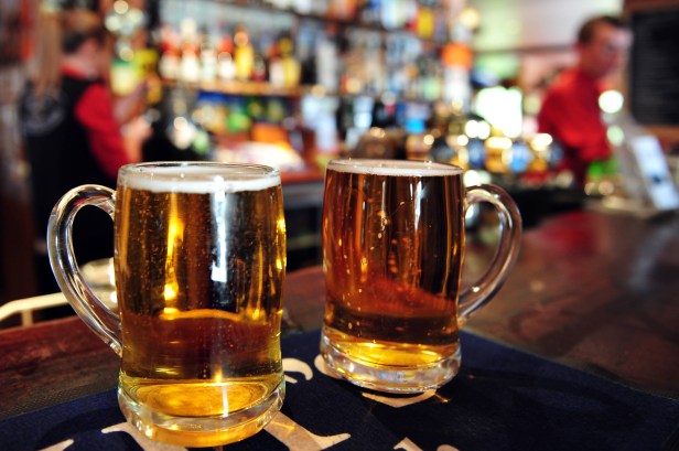 Two-cups-of-beer-in-bar