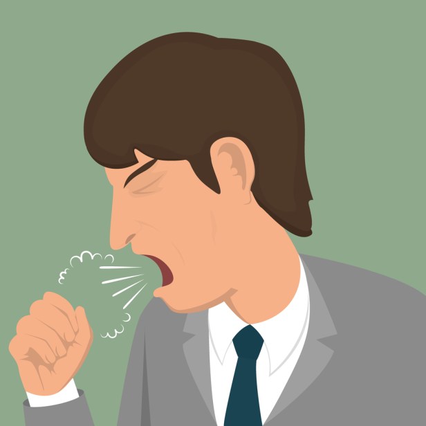 Coughing man icon