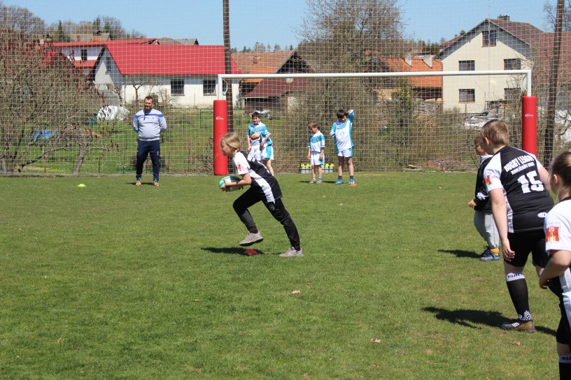 Rugby League turnaj rugby zápas juniorov deti April 2022