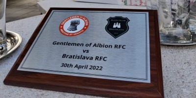 RK Bratislava vs RFC Albion plaque