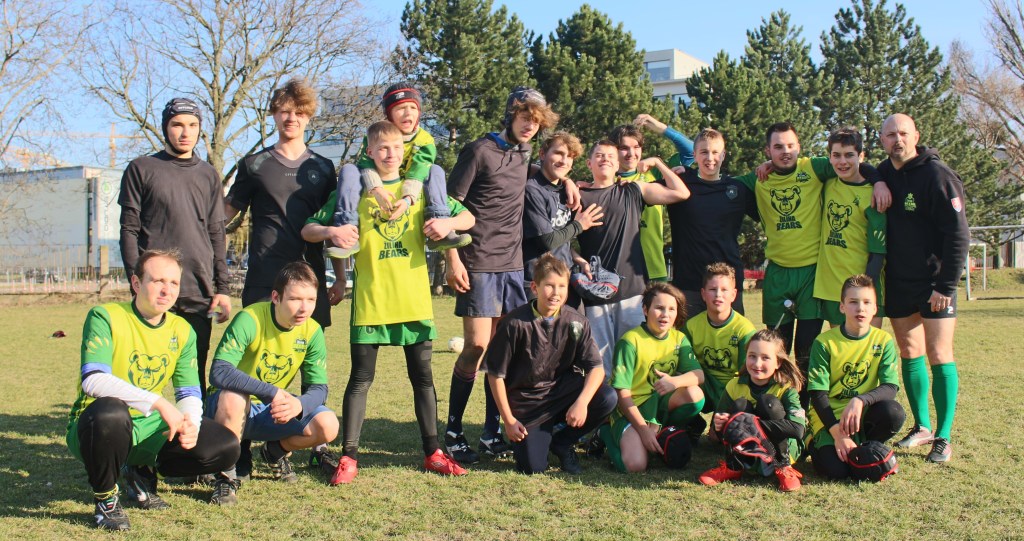 Group deti march 2023 Bratislava Zilina rugby turnaj