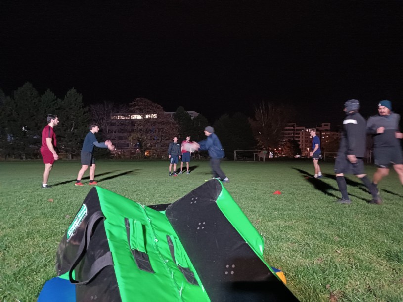 Rugbyový tréning v novembri 2024