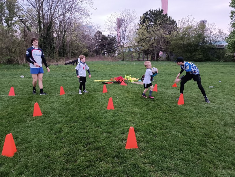Tréning rugby pre malé deti Bratislava Slovensko 2025